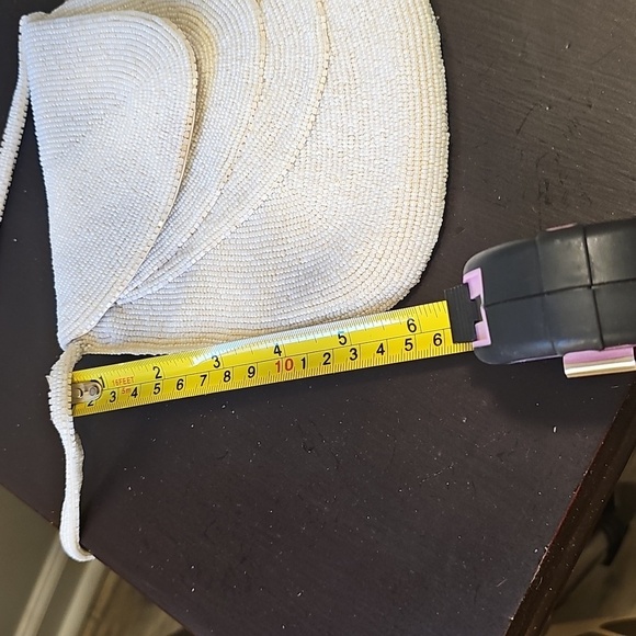 Vintage Lily Dodson Elegant Ivory Beaded Shoulder Bag - Picture 8 of 9